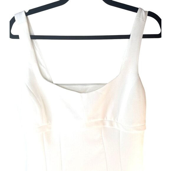 2/$30 NWT ZARA Medium Sleeveless White Mini Dress Cut Out Back Polyester Blend - Picture 7 of 14